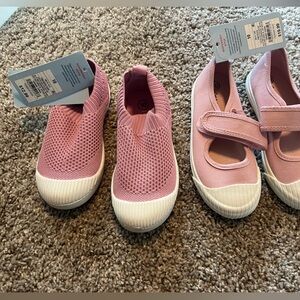 Cat & Jack Pink and White Sneakers Breathable Slip-On